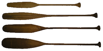 Some classic Canadian canoe paddles design.