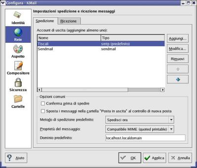 Configurazione KMail