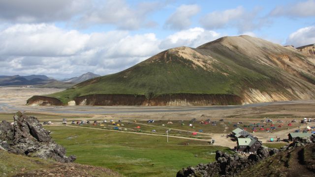 Campeggio a Landmannalaugar